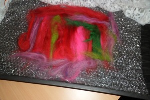 I had to keep the wool wispy and make sure there were no gaps